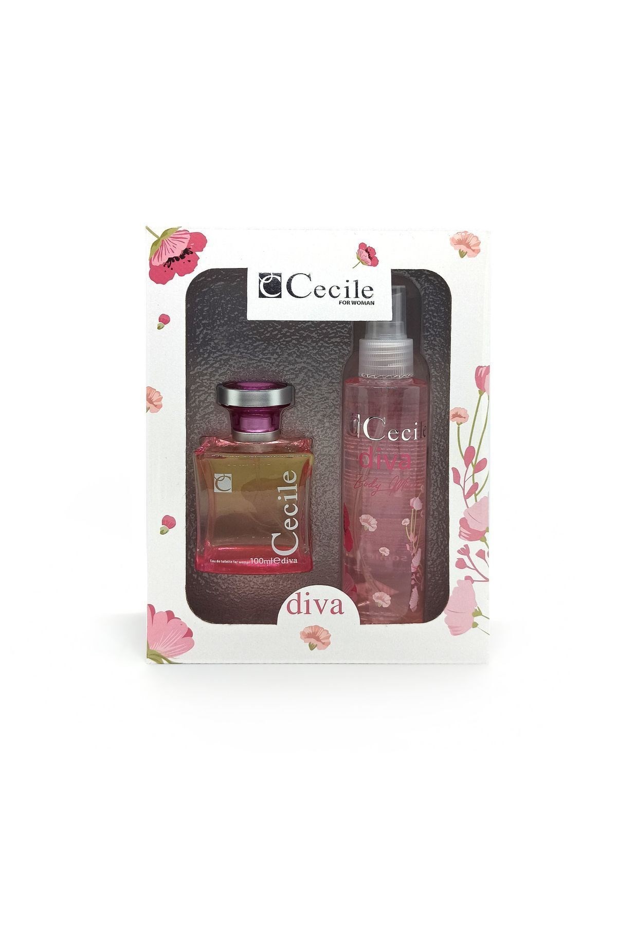 Cecile Kofre 100 ml Edt 150 ml Bod Mist Diva