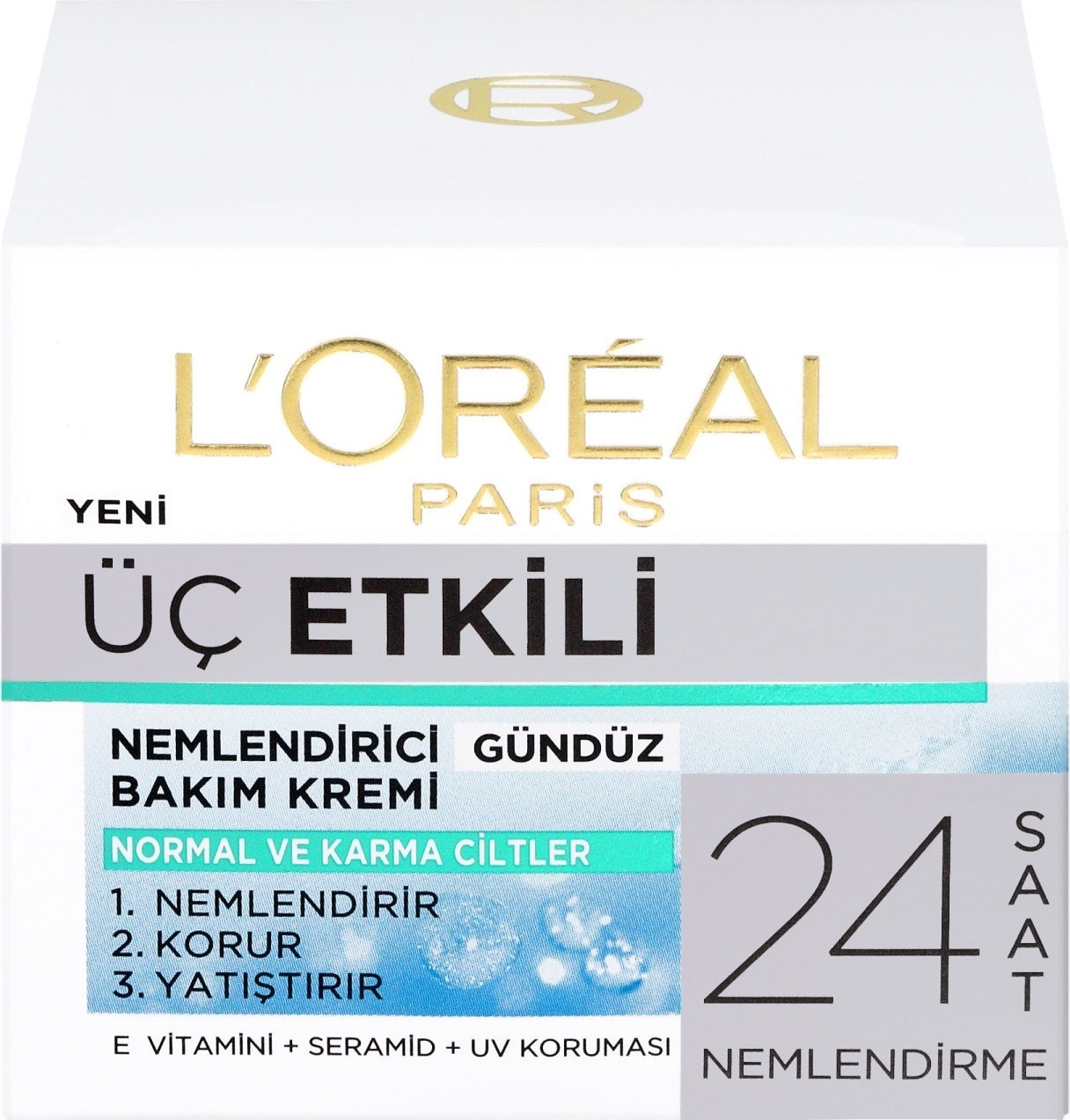 L'Oréal Paris 3 Etkili Günlük Bakım Kremi Normal Ve Karma Ciltler 50ml
