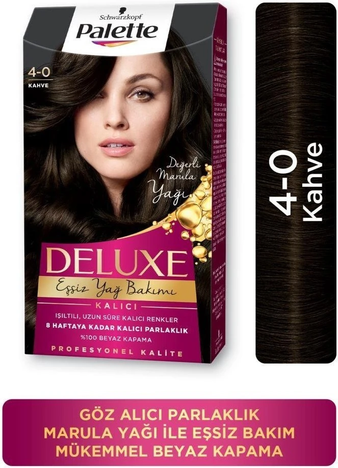 Palette Deluxe 4-0 Kahve Saç Boyası