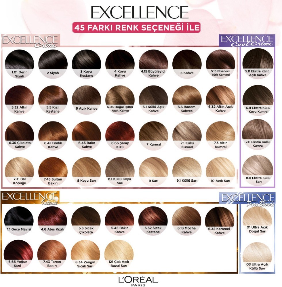 L'Oréal Paris L’oréal Paris Excellence Cool Creme Saç Boyası – 3.11 Ekstra Küllü Koyu Kahve