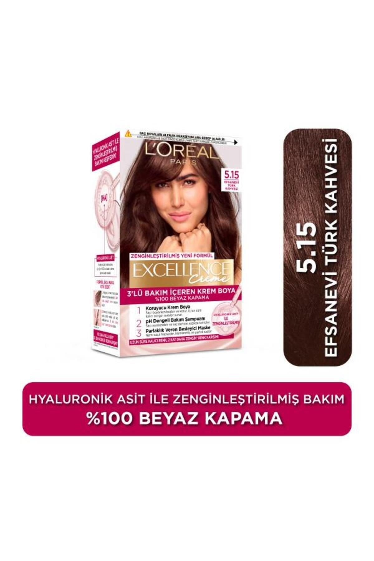 L'Oréal Paris Excellence Creme 5.15 Efsanevi Türk Kahvesi Saç Boyası