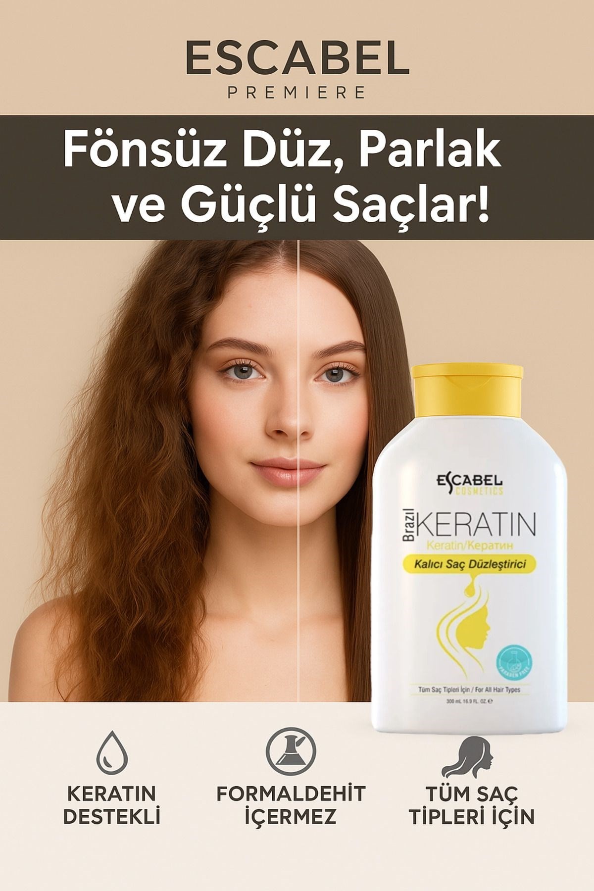 Escabel Brezilya Keratin