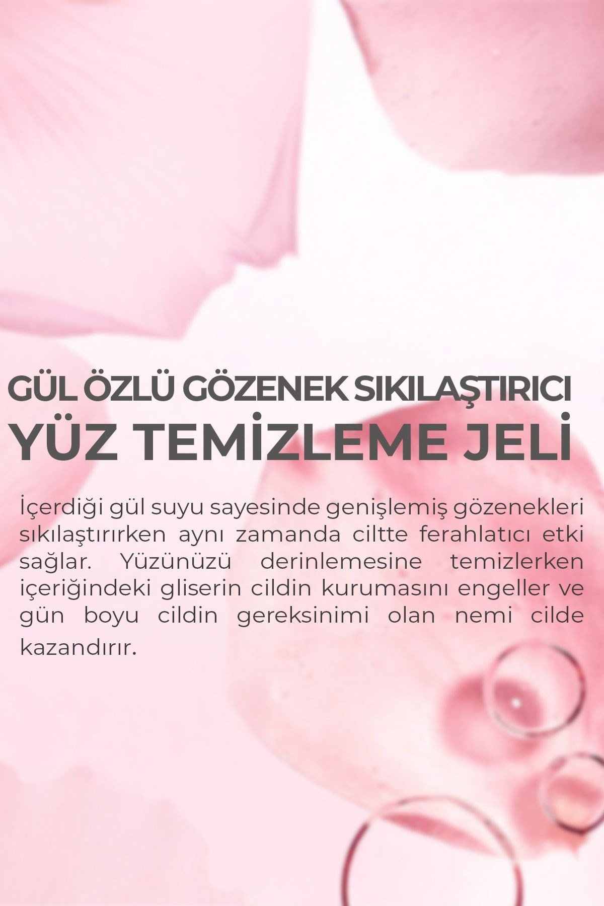 Dermokil %100 Doğal Gül Suyu Canlandırıcı Nemlendirici Yüz Temizleme Jeli