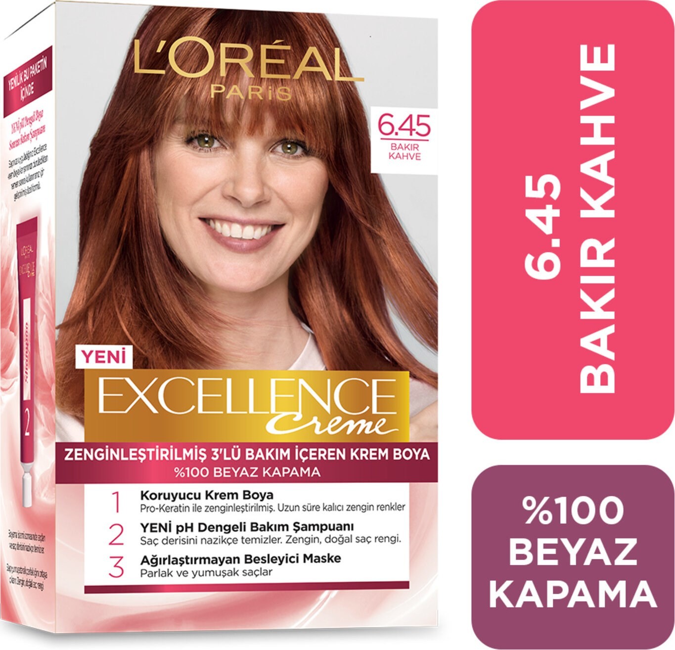 L'oréal Paris Excellence Creme Saç Boyası 6.45 Bakır Kahve