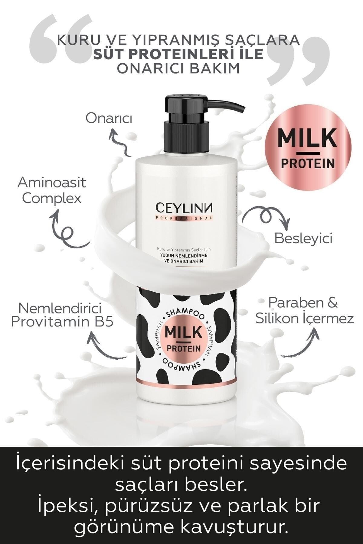 Ceylinn Yoğun Nemlendirme Milk Protein Şampuan 500 Ml..-