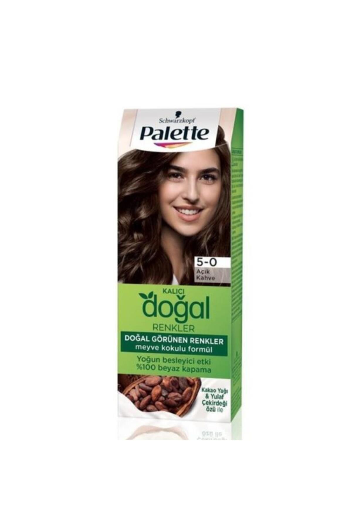 Kalıcı Doğal Renkler Saç Boyası 5-0 Açık Kahve 50 ml