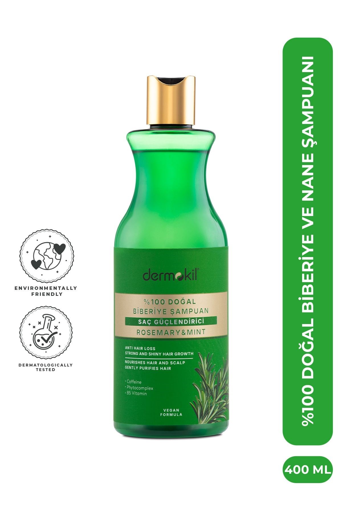 Dermokil %100 Doğal Biberiye Saç Güçlendirici Şampuan 400 ml