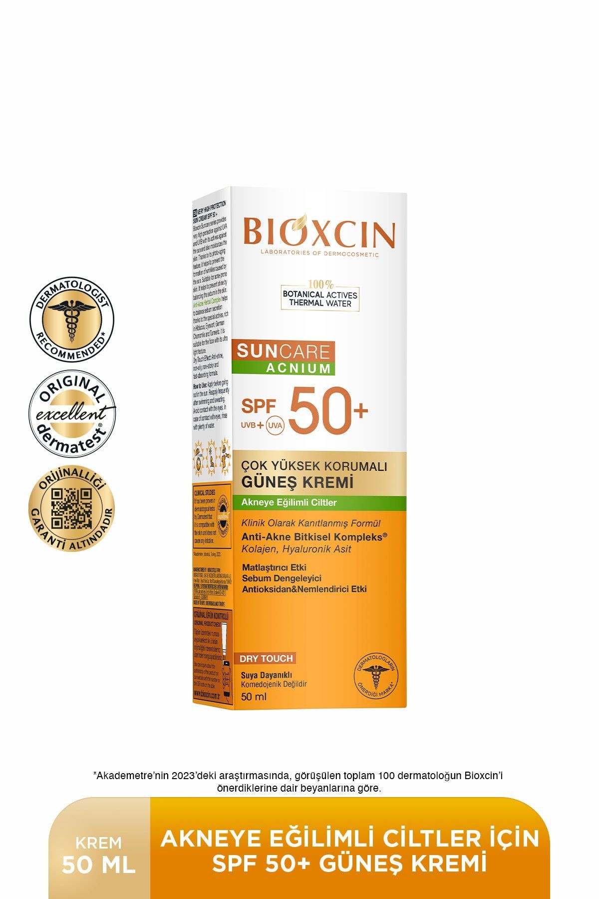 Bioxcin Spf 50+ Güneş Kremi 50 ml Akneye Eğilimli Cilt