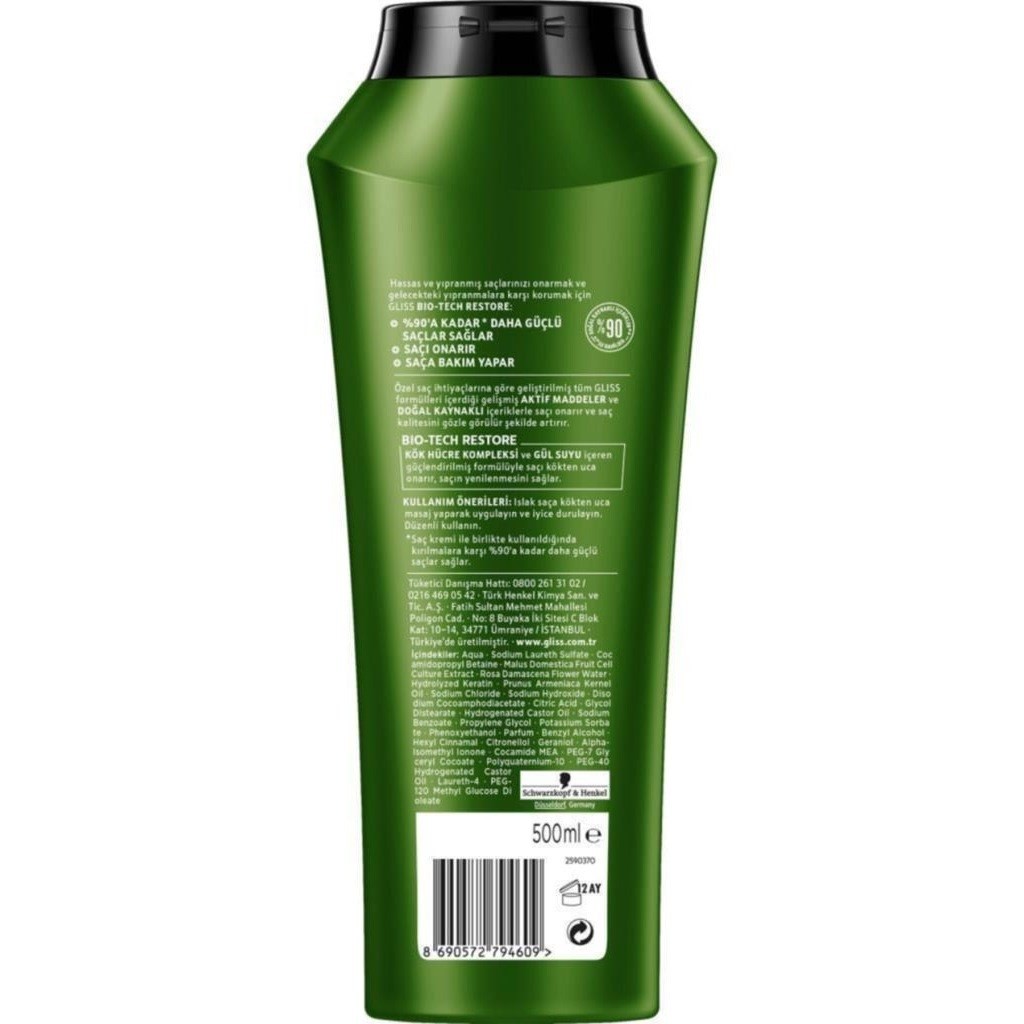 Gliss Bio-Tech Restore Güçlendirici Şampuan 500 ML