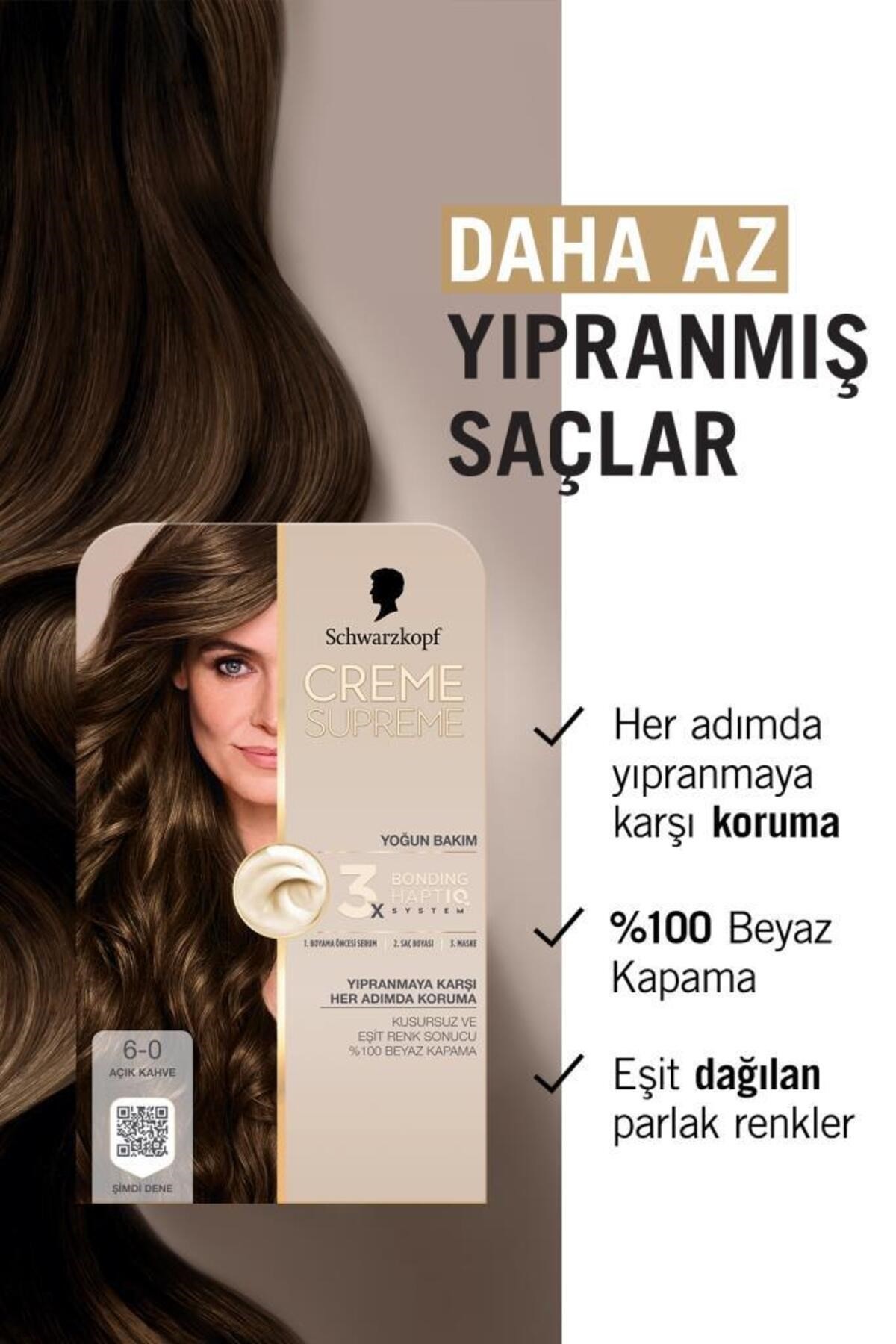 Schwarzkopf Creme Supreme Full Kit 6-0 Açık Kahve