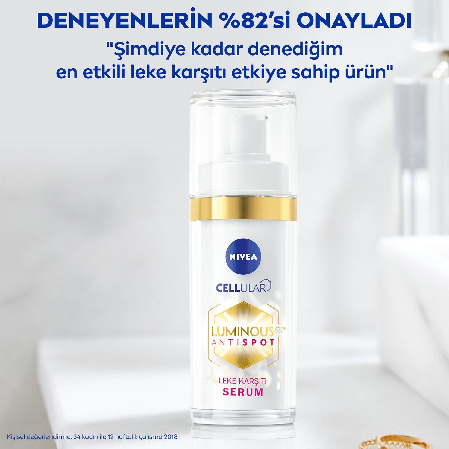 Nivea Luminous630 Leke Karşıtı Serum 30ml,Güneş, Hamilelik ve Ergenlik Lekeleri için Cilt Serumu, Eş