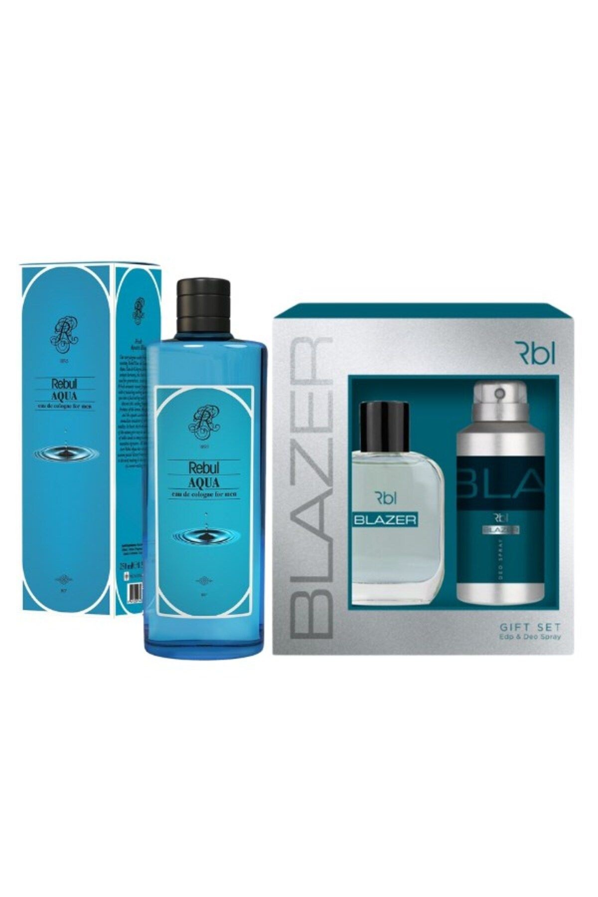 Blazer Set Parfüm 100 ml + Deodorant Spray 150 ml + Aqua Kolonya Cam Şişe 250 ml Özel Set