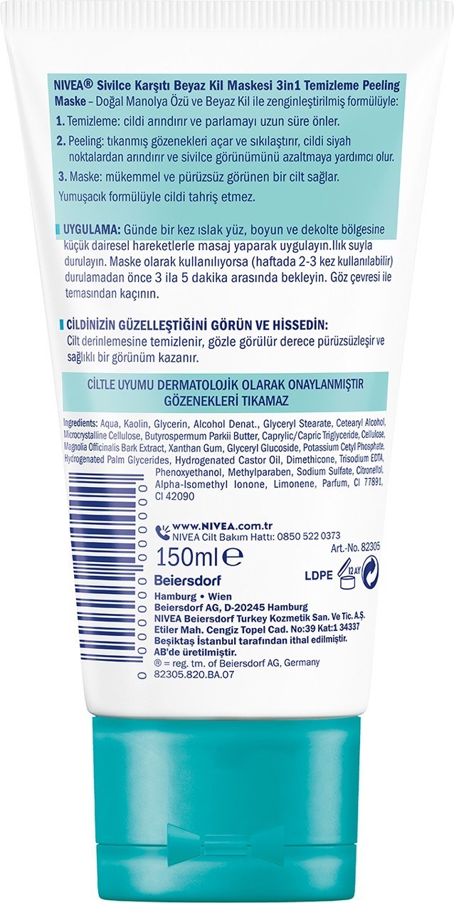 Nivea Beyaz Kil Maskesi 150 ml