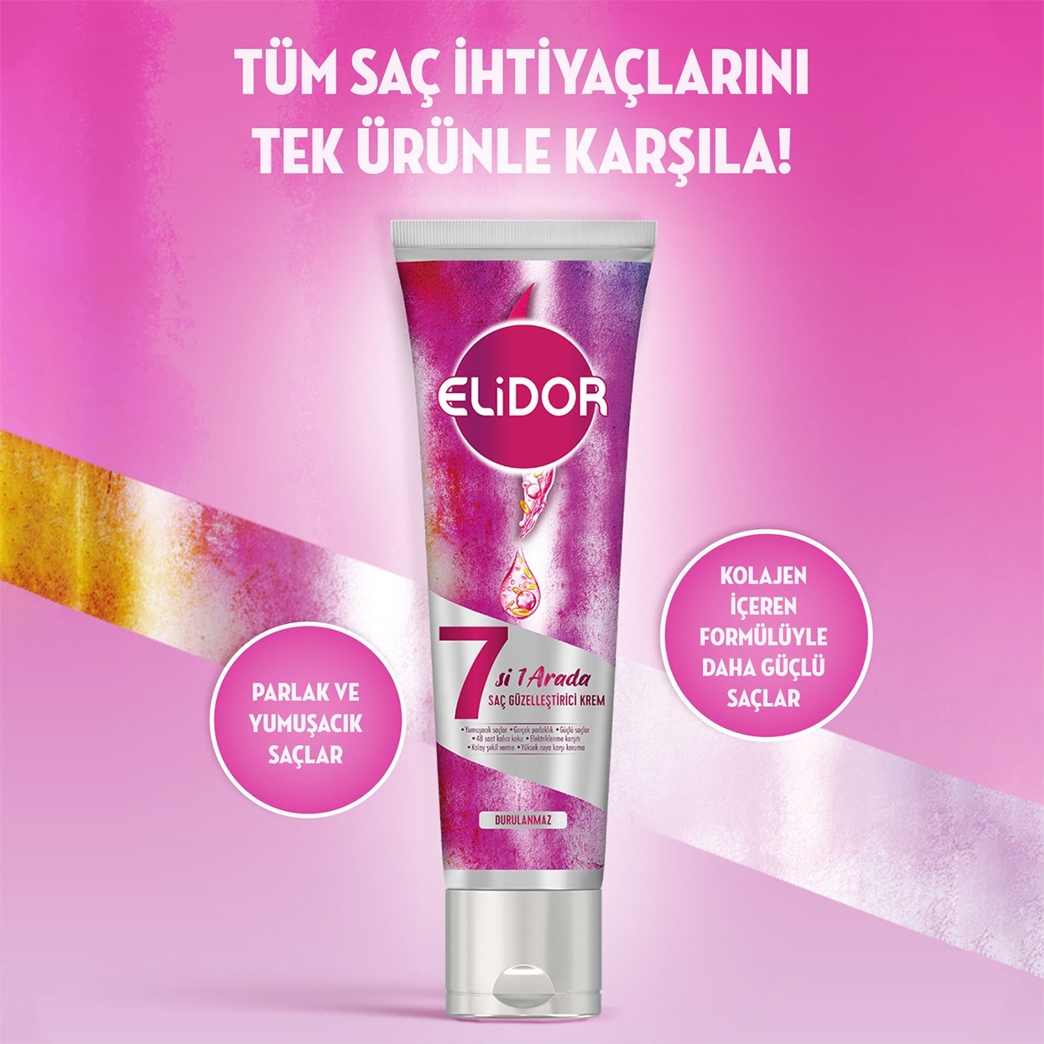 Elidor Saç Güzelleştirici Bakım Krem 7'si 1 Arada Durulanmaz 150 ml