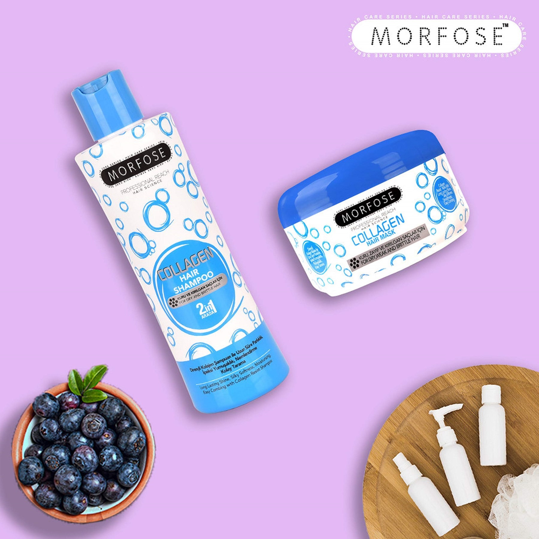 MORFOSE Şampuan 1000Ml (Mavi) 1 Paket (1 x 1 Adet)