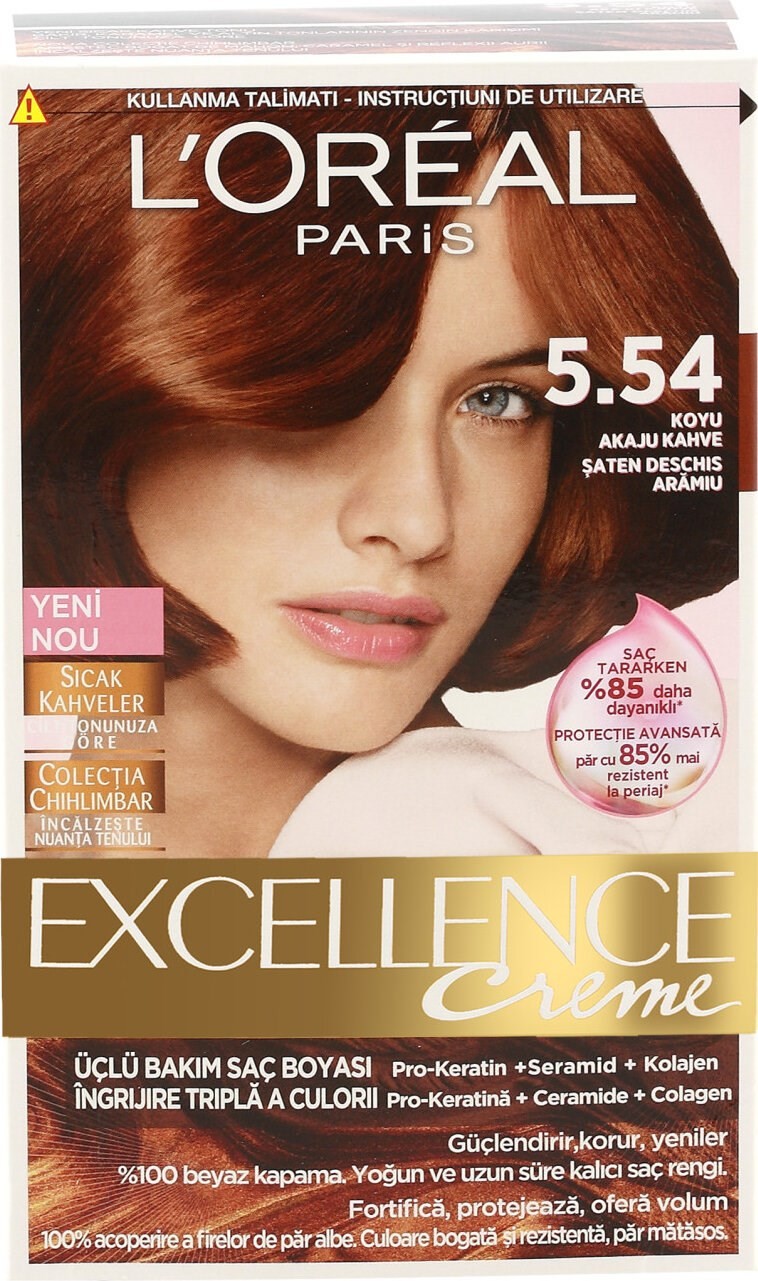 L'Oréal Paris Excellence 5/54 - Koyu Akaju Kahve Saç Boyası
