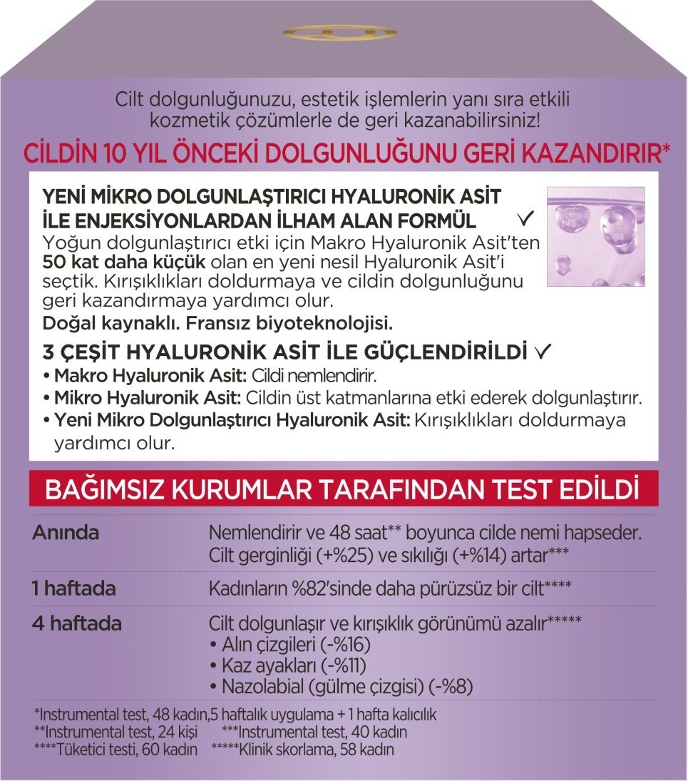 L'Oréal Paris Revitalift Filler Yoğun Dolgunlaştırıcı Yaşlanma Karşıtı Gündüz Kremi 50Ml - Hyaluroni