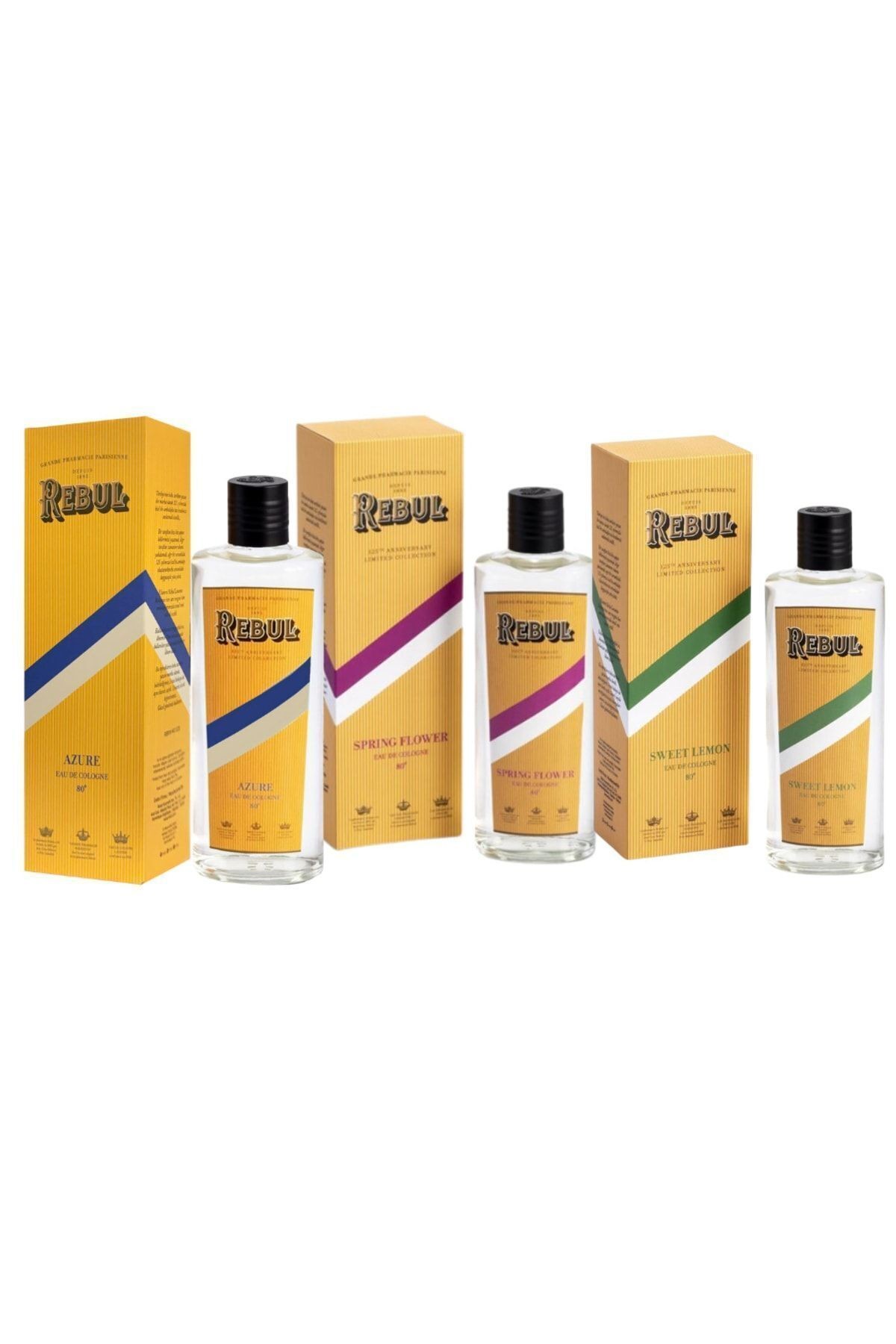 Azur + Sweet Lemon + Sprıng Flower Kolonya 270 Ml Özel Seti
