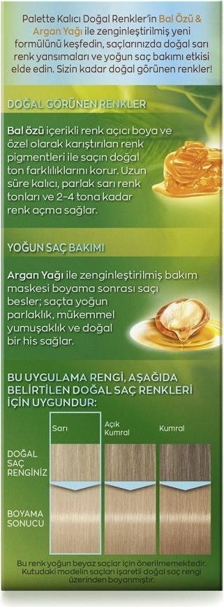Palette Kalıcı Doğal Renkler 10-4 Papatya Saç Boyası
