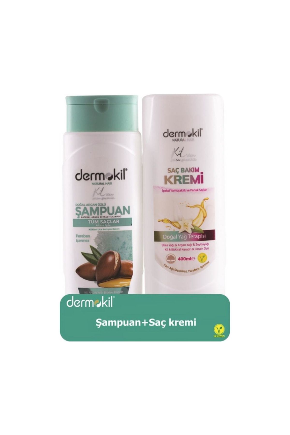 Argan Şampuan 400 ml + Saç Kremi 400 ml 2'li Set