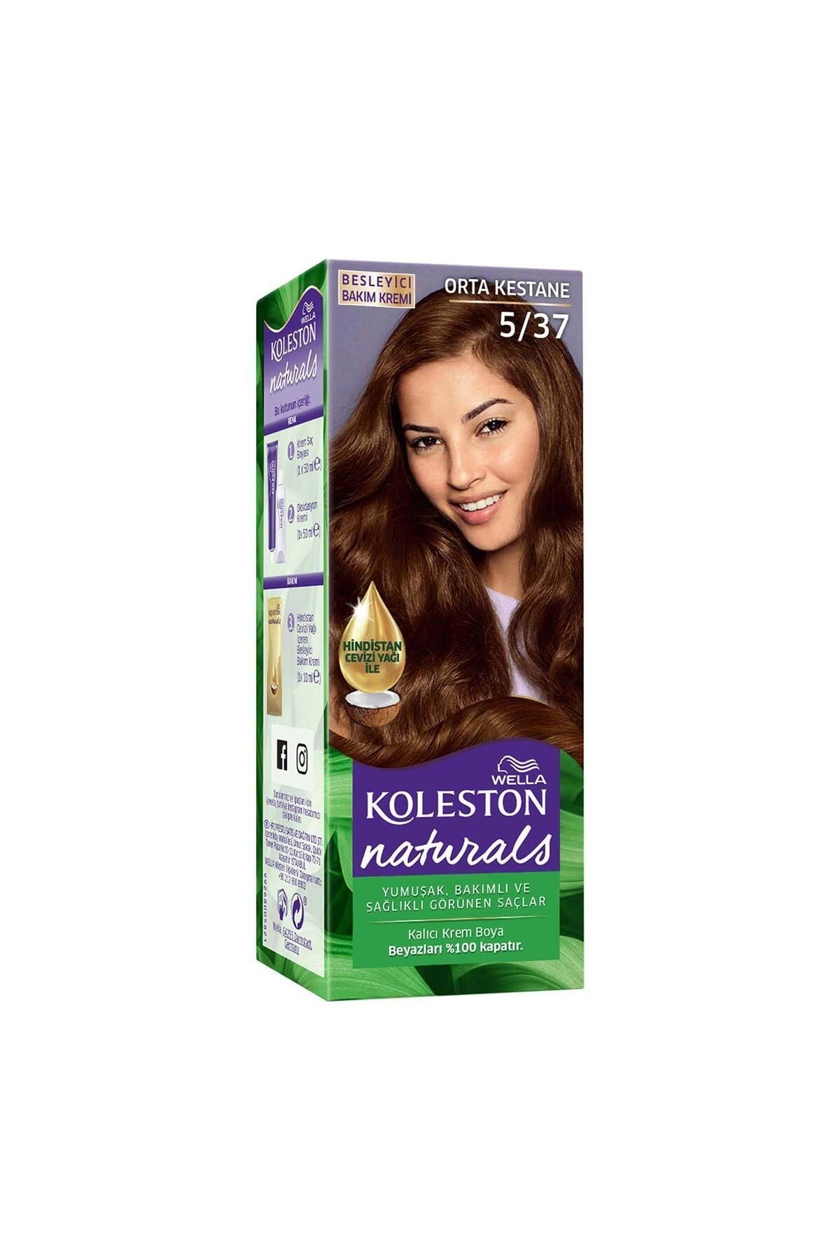 Wella Koleston Naturals Saç Boyası 5/37 Orta Kestane