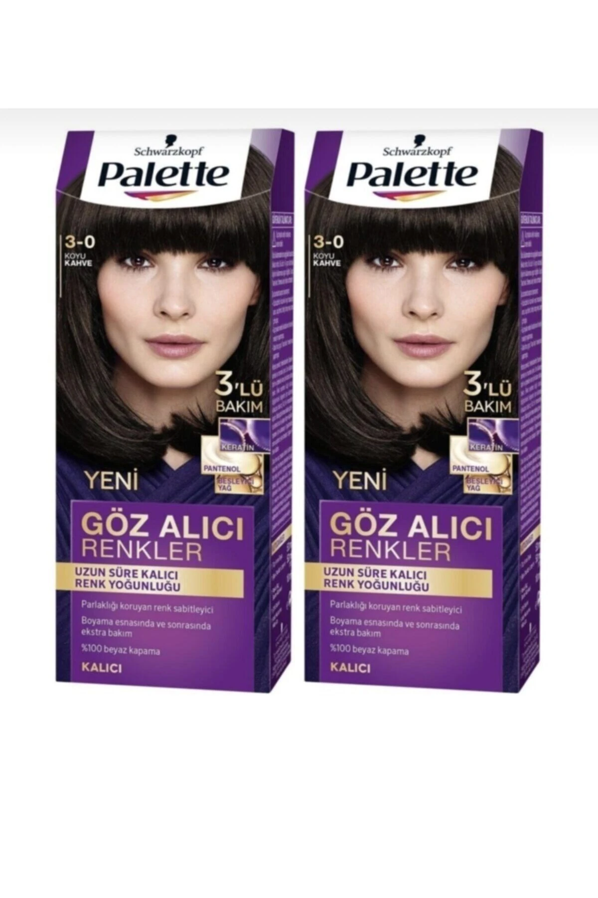 Palette Göz Alıcı Renkler 3-0 Koyu Kahve Saç Boyası X 2 Adet
