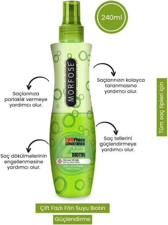 Morfose Çift Fazlı Fön Suyu Biotin 240 ml