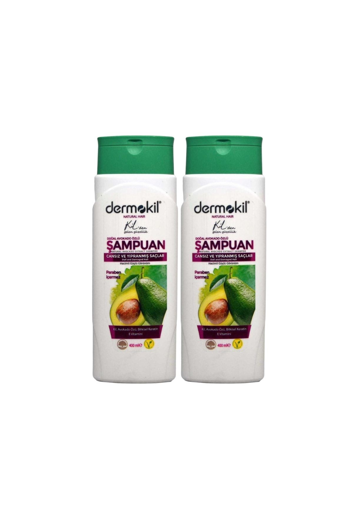 Şampuan 400 Ml Avokado Özlü Cansız Ve Yıpranmış Saçlar Için Şampuan 2 Li Set