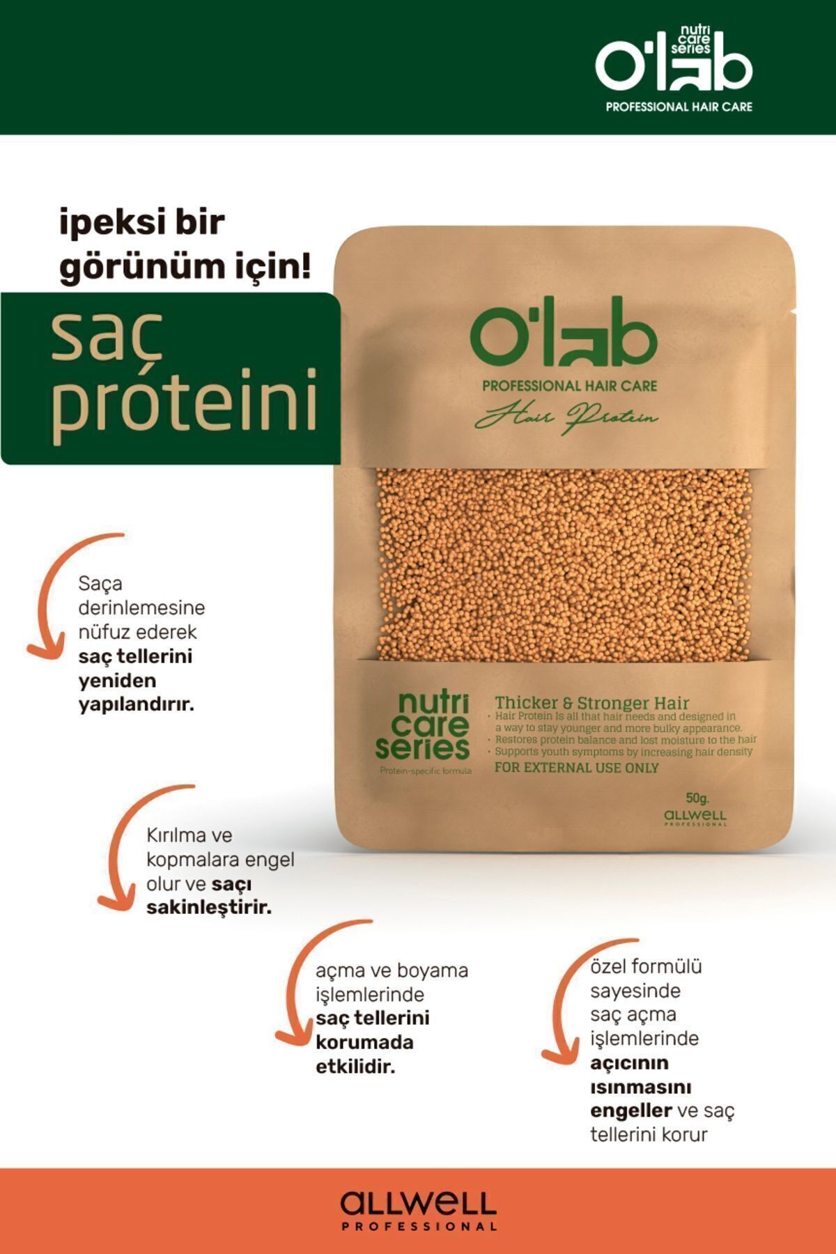 O'lab Hair Care New Protein / Saç Bakım Proteini, Saç Vitamini