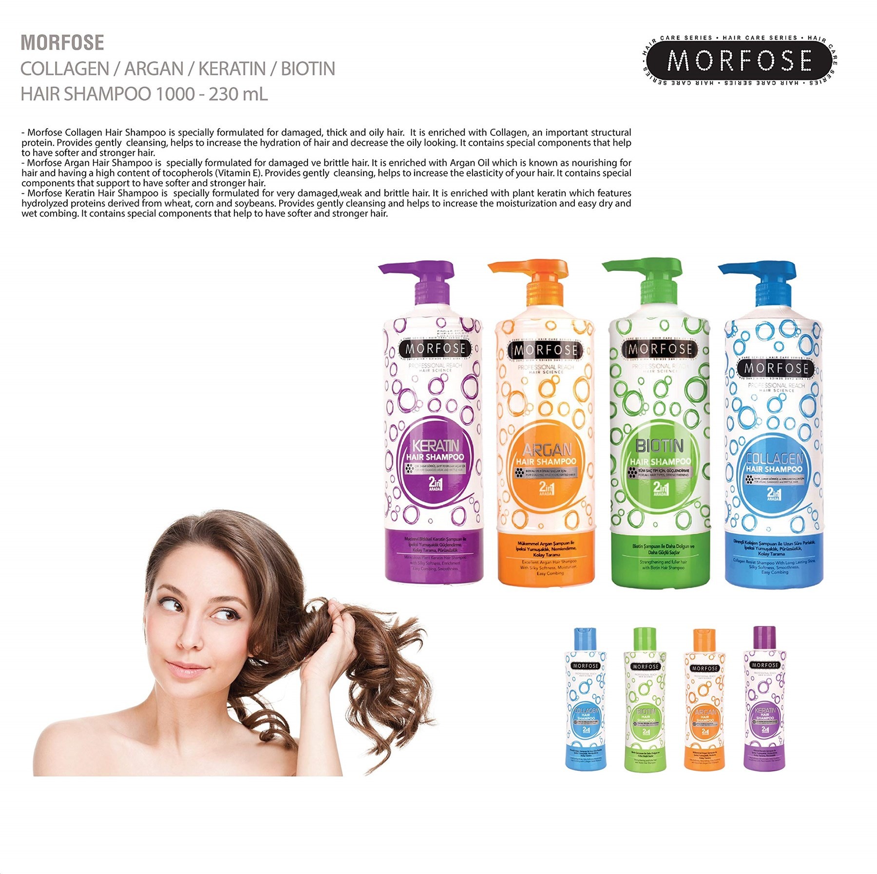 MORFOSE Şampuan 1000Ml (Mavi) 1 Paket (1 x 1 Adet)