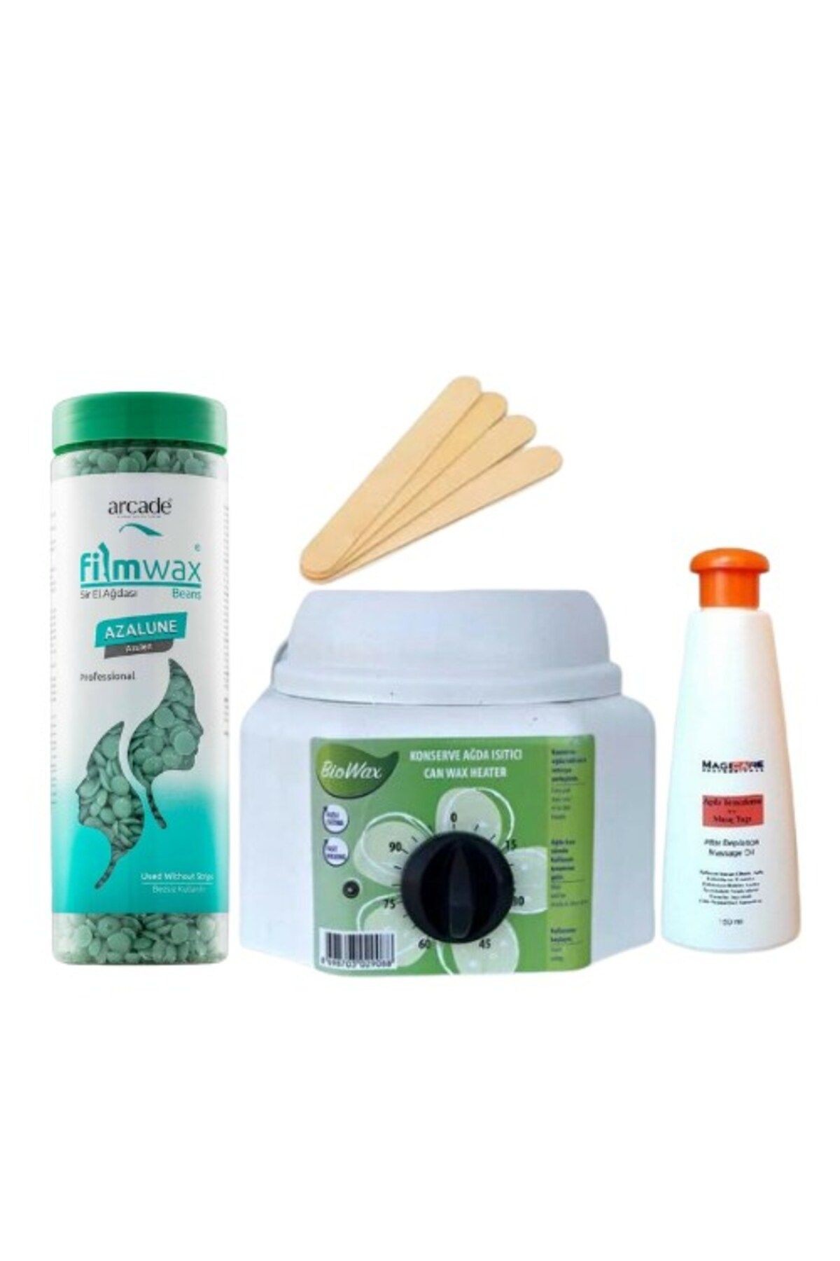 Filmwax Boncuklu Sir El Ağda 400 Gr Azulen Ağda Isıtıcılı Set