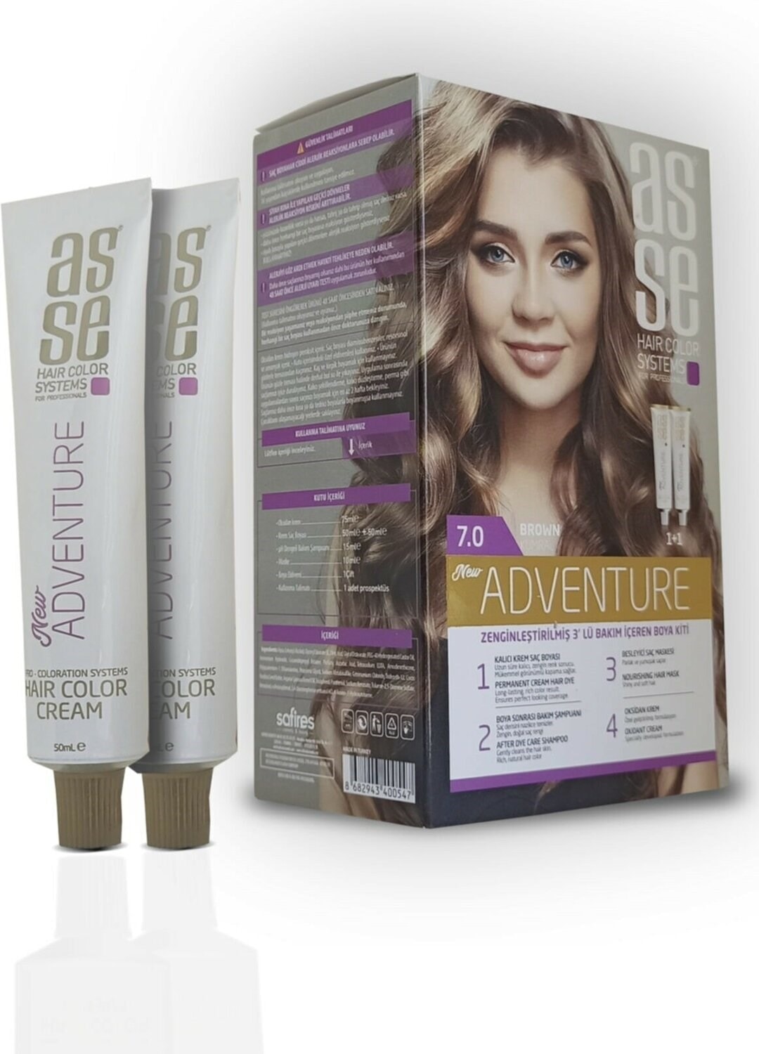 Asse Adventure Set Saç Boyası No:7.0 Kumral