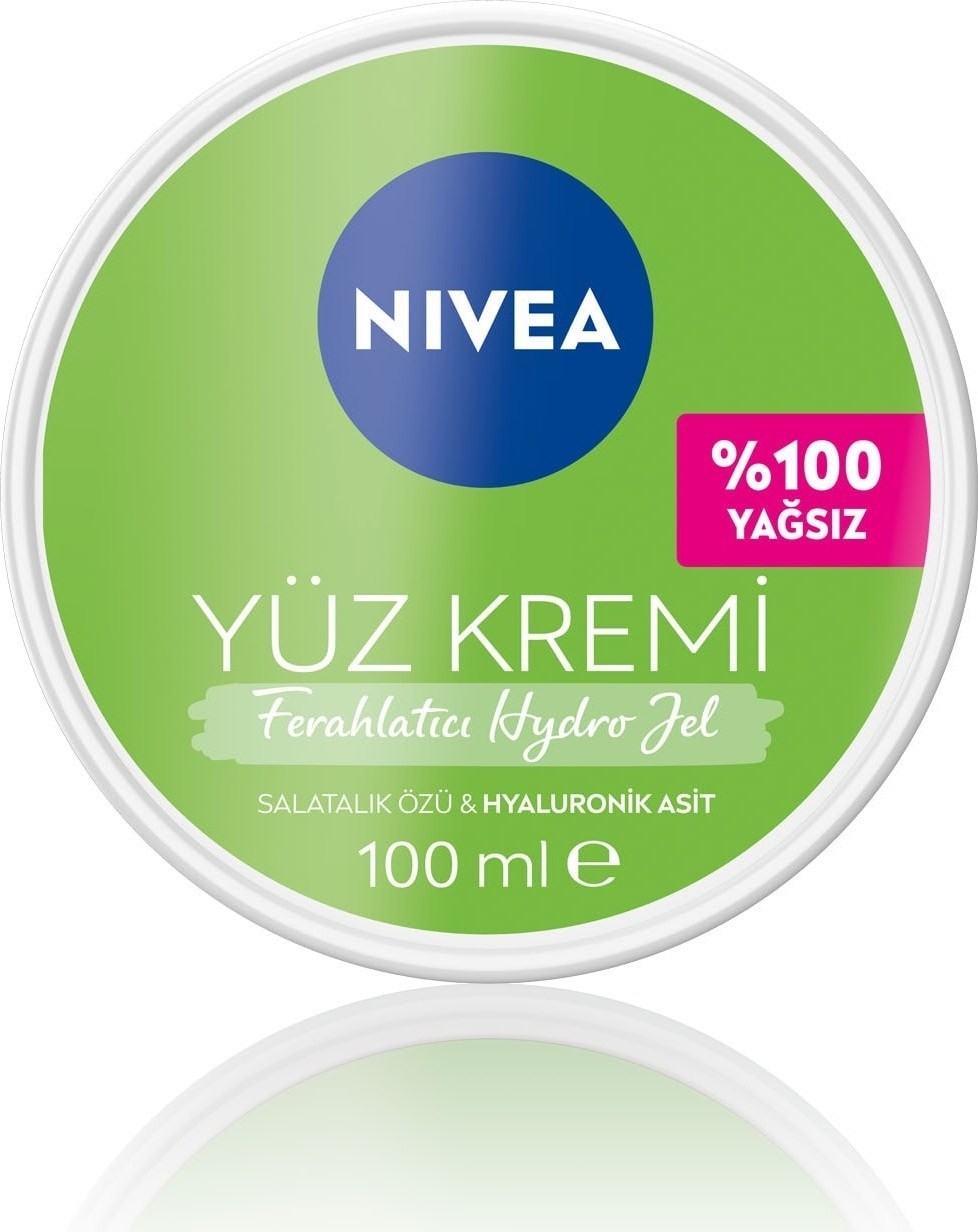 Nivea Ferahlatıcı Hydro Jel Yüz Bakım Kremi 100ML,HYALURONIK Asit,yağlı Cilt,parlama Karşıtı Nemlen