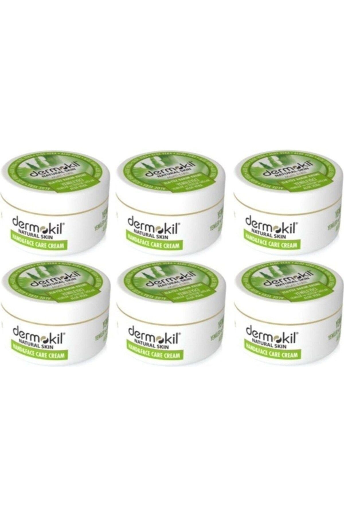 Natural El ve Yüz Bakım Kremi Aloe Vera 300 ml x 6 Adet