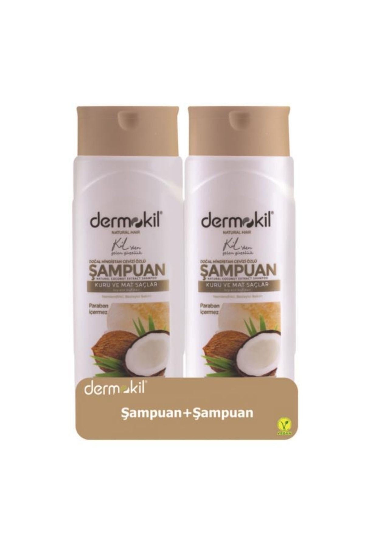Hindistan Cevizi Özlü Şampuan 400ml 2'li Set
