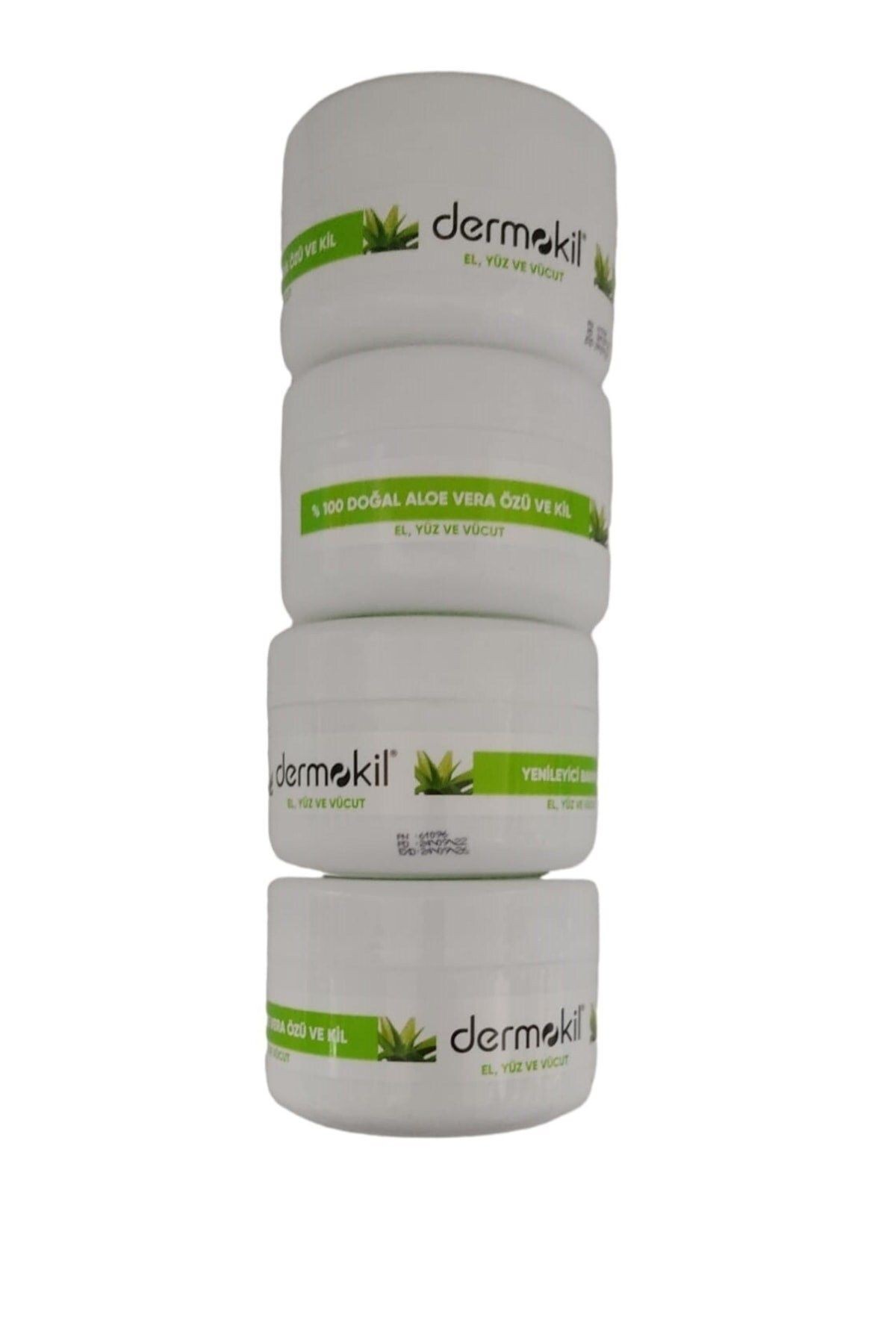 %100 Doğal Aloe Vera Özü Ve Kil El Yüz Ve Vucut Kremi Set Halıinde 4 Adet(300*4:1200 Ml)
