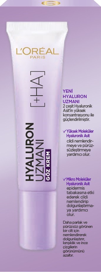 L'oréal Paris Hyaluron Uzmanı Cilt Dolgunlaştıran Nemlendirici Göz Kremi 15ML