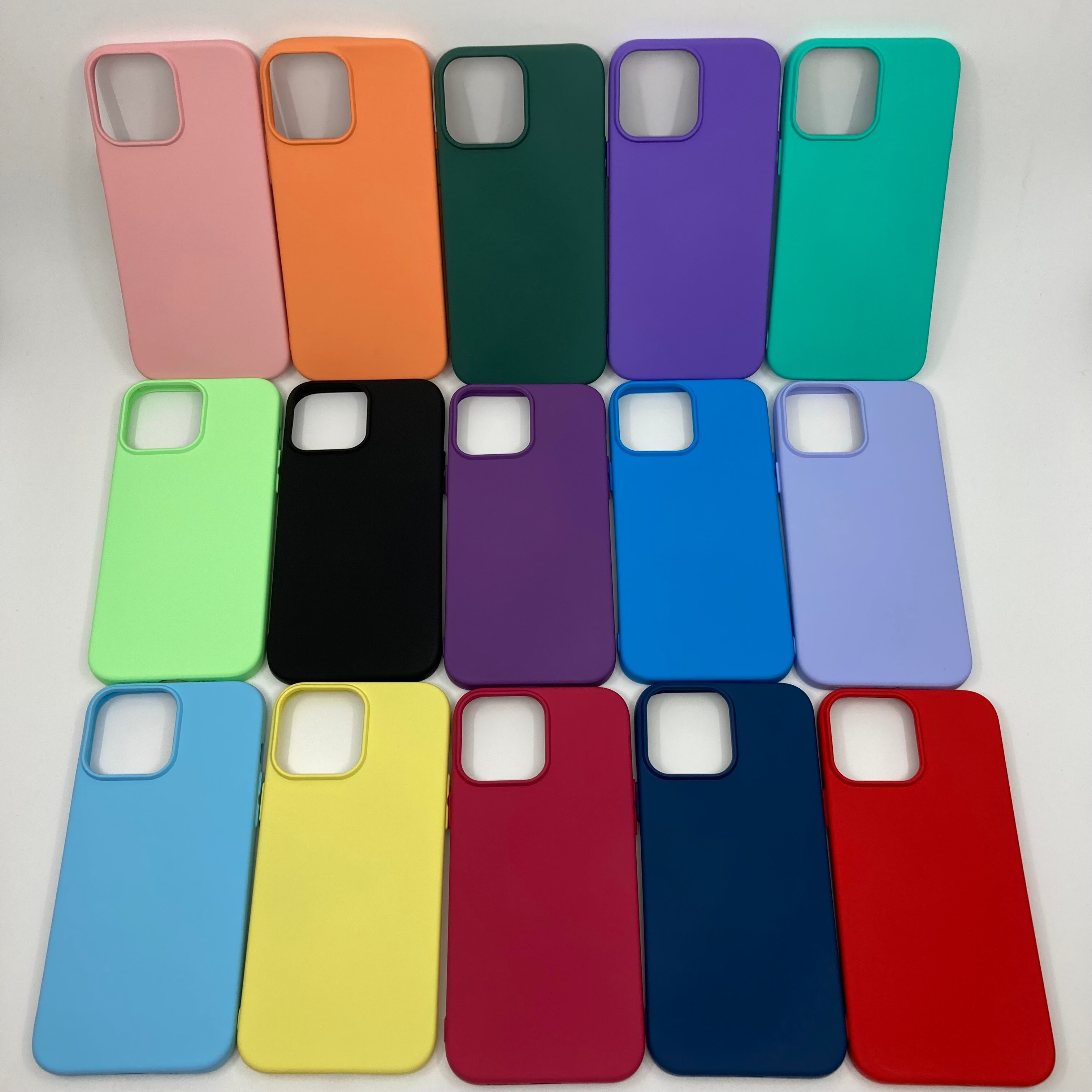 iPhone 13 Pro Max İçi Kadife Pastel Renk Silikon Kılıf
