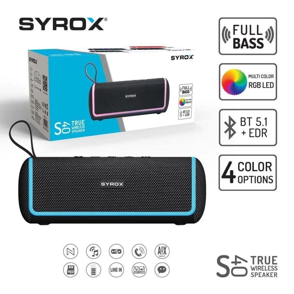 Syrox S40 Bluetooth 5.1 Kablosuz Hoparlör