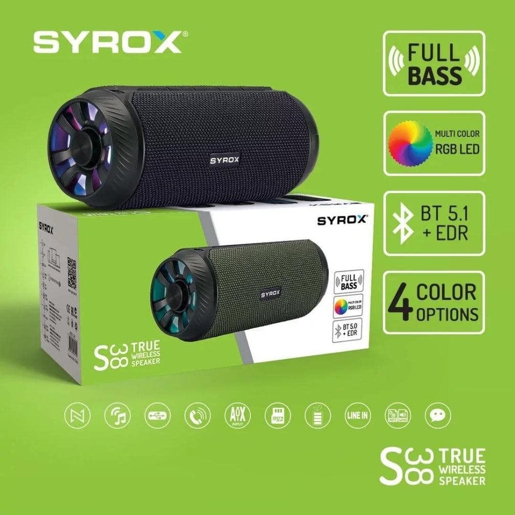 Syrox S38 Bluetooth 5.1 Kablosuz Hoparlör