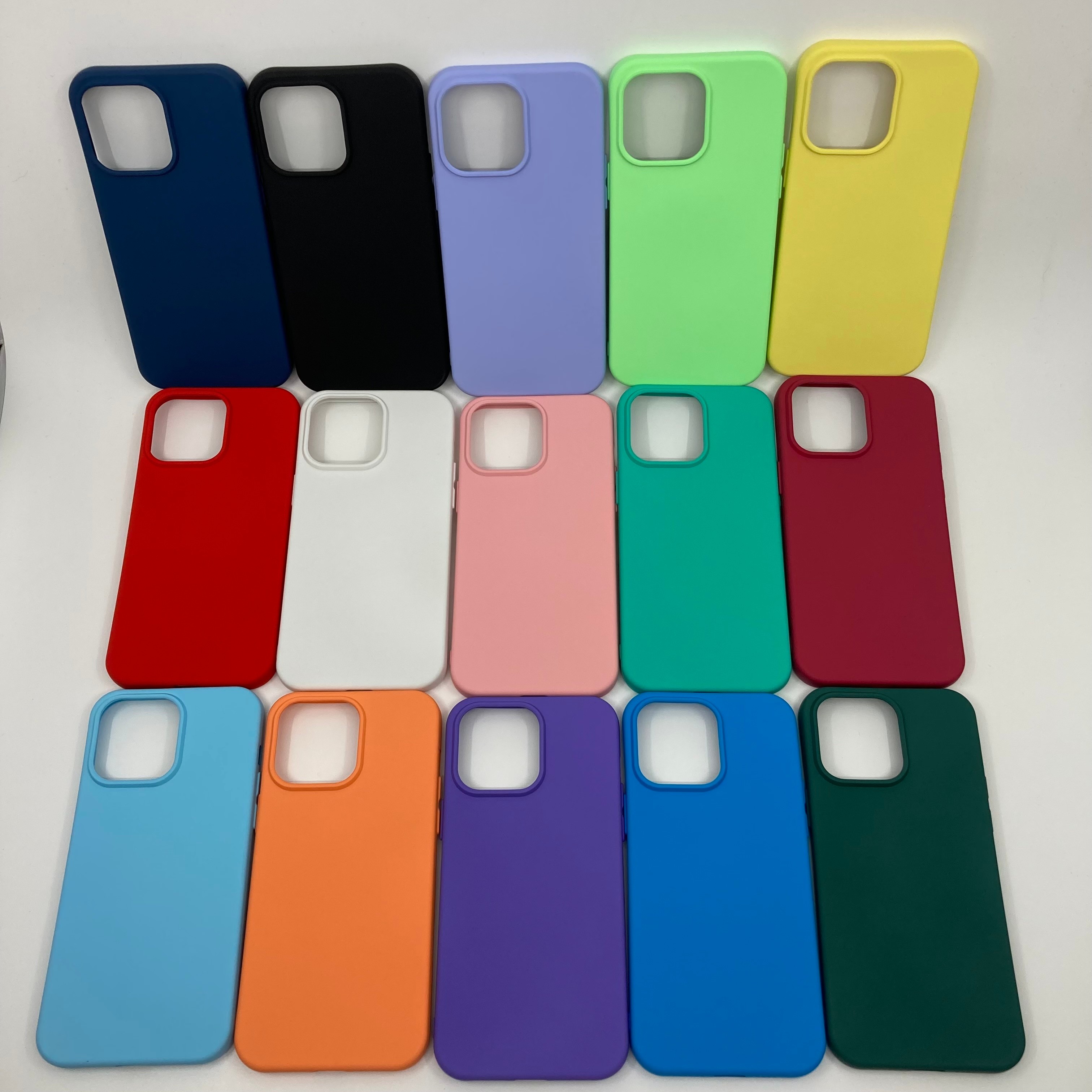 iPhone 14 Pro Max İçi Kadife Pastel Renk Silikon Kılıf