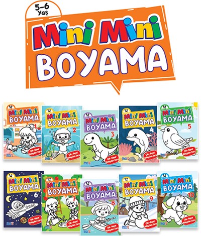 Sihirli Parmaklar Boyama Kitabı 10'lu paket A4 (16 sayfa) 5-6 Yaş