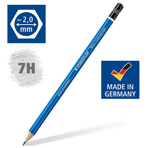 Staedtler Dereceli Resim Kalemi (7H) 1 Adet Mars Lumograph Kod: 100-7H