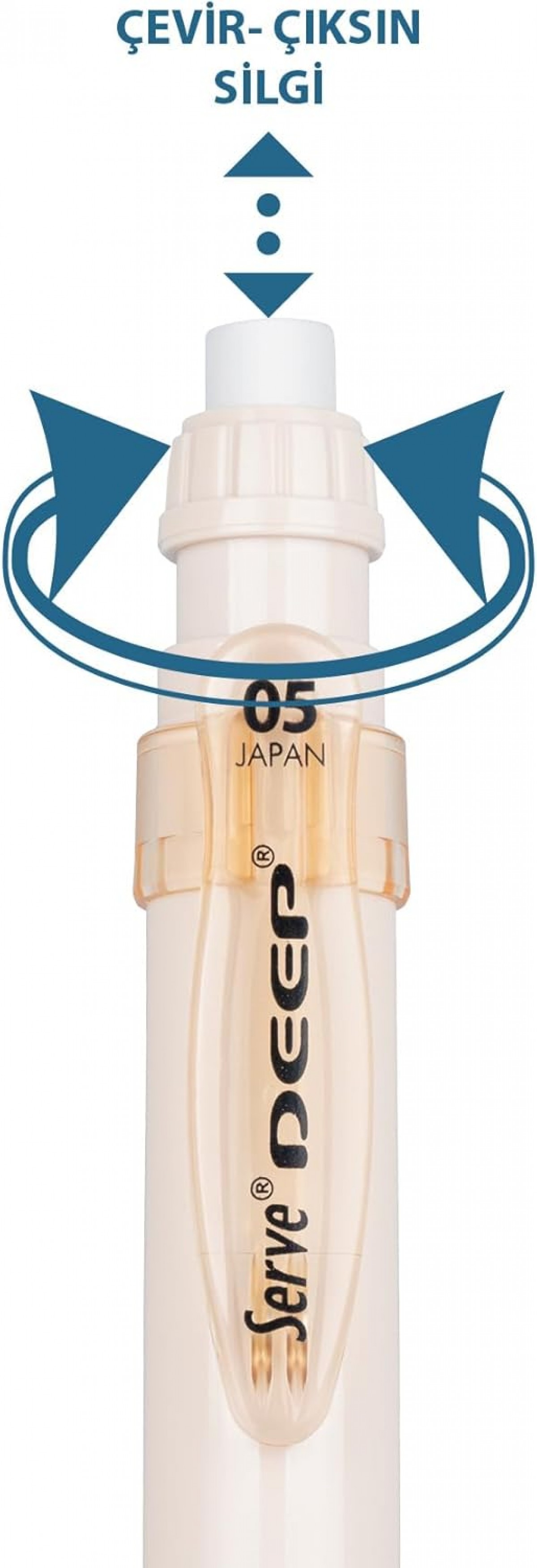 Serve Deep Versatil Kalem 0,5 mm.Toprak Seri Fildişi