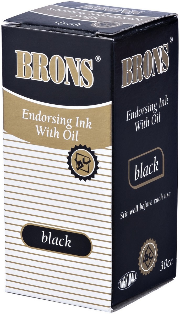 Brons Istampa Mürekkebi 30 cc.Siyah BR-314