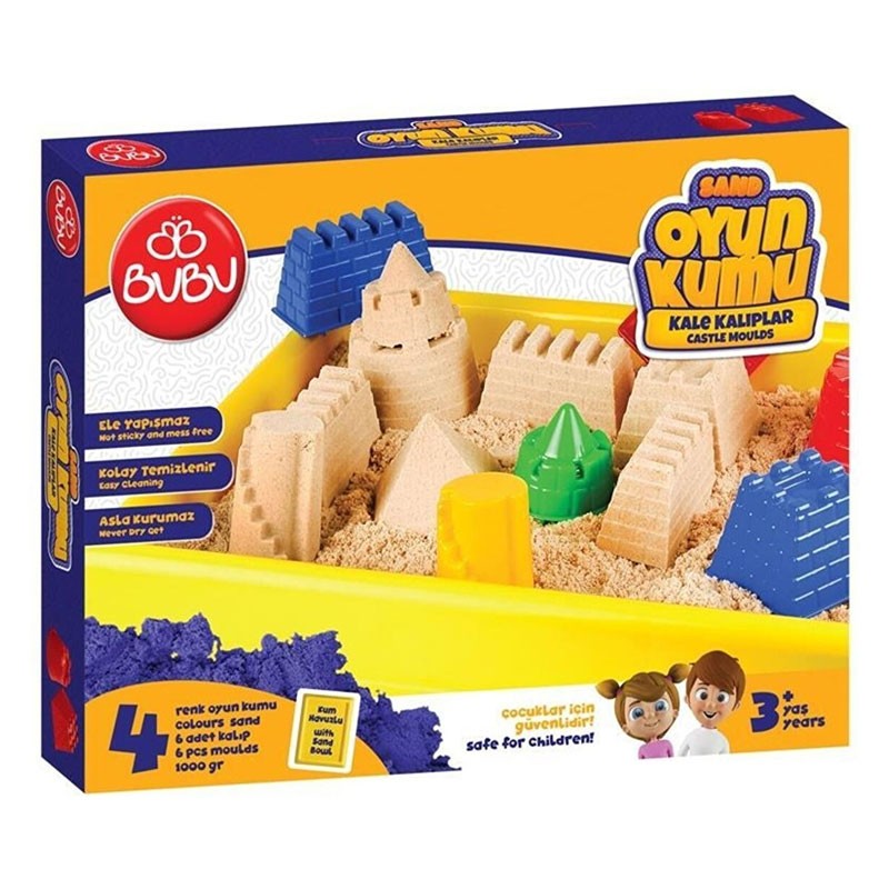 Bu-bu Oyun Kumu Seti 11 Parça Kale Kalıplar 1000 Gr.Kod:KU0051