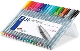 Steadtler Fineliner Triplus 0.3 mm Üçgen 20'li Kalem Seti / SB6CS1