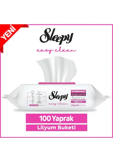 Sleepy Easy Clean Lilyum Buketi Katkılı Yüzey Temizlik Havlusu, 100 Yaprak