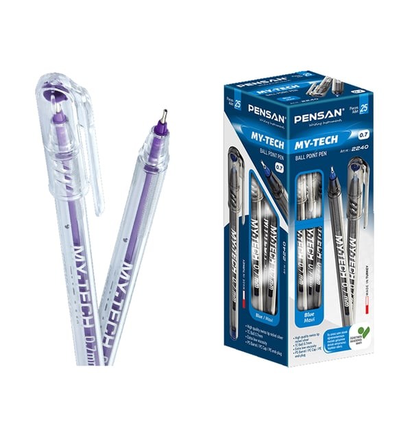 Pensan My-Tech Tükenmez Kalem 0.7 mm Mavi 25 li PAKET