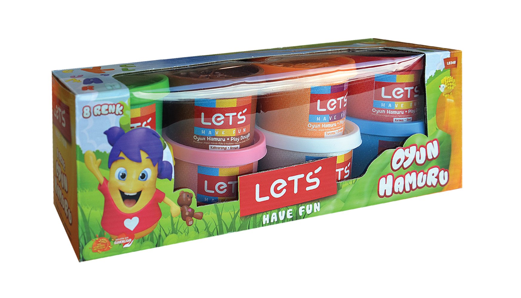 Lets Oyun Hamuru 8 Renk 800 Gr. Kod: L8348